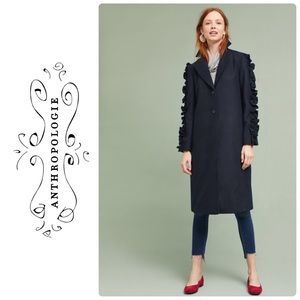BNWT Anthropologie Ruffled Sleeve Coat